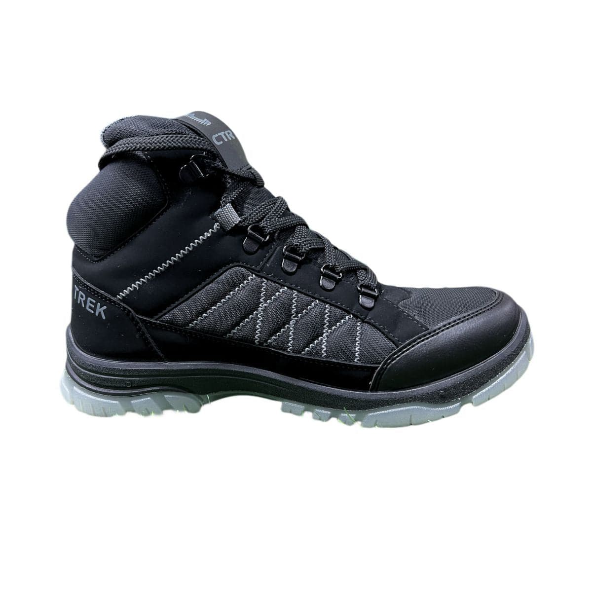 CTR Trek-2 - High Ankle Light Weight Trekking and Hiking Shoes - Black - OutdoorTravelGear.com