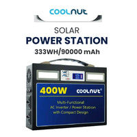 Compact Solar Power Station - 333Wh - 400Watt - 90000mAh - OutdoorTravelGear.com