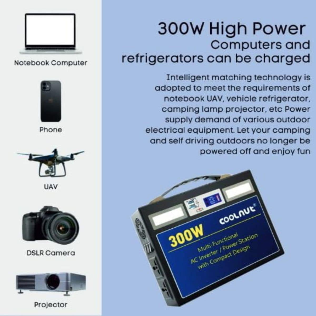 Compact Solar Power Station - 384Wh - 300Watt - 120000mAh - OutdoorTravelGear.com