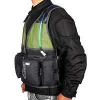 DG3 Multiutility and Hydration Vest / Jacket - Black + Fluo Green - OutdoorTravelGear.com