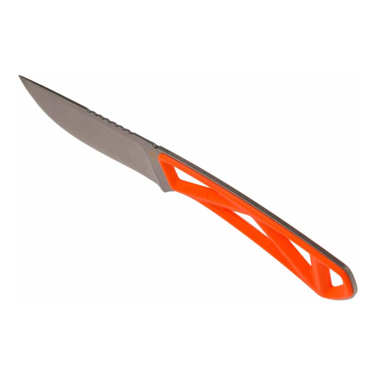 Exo-Mod Fixed Blade Drop Point Fine Edge Knife - Orange - OutdoorTravelGear.com