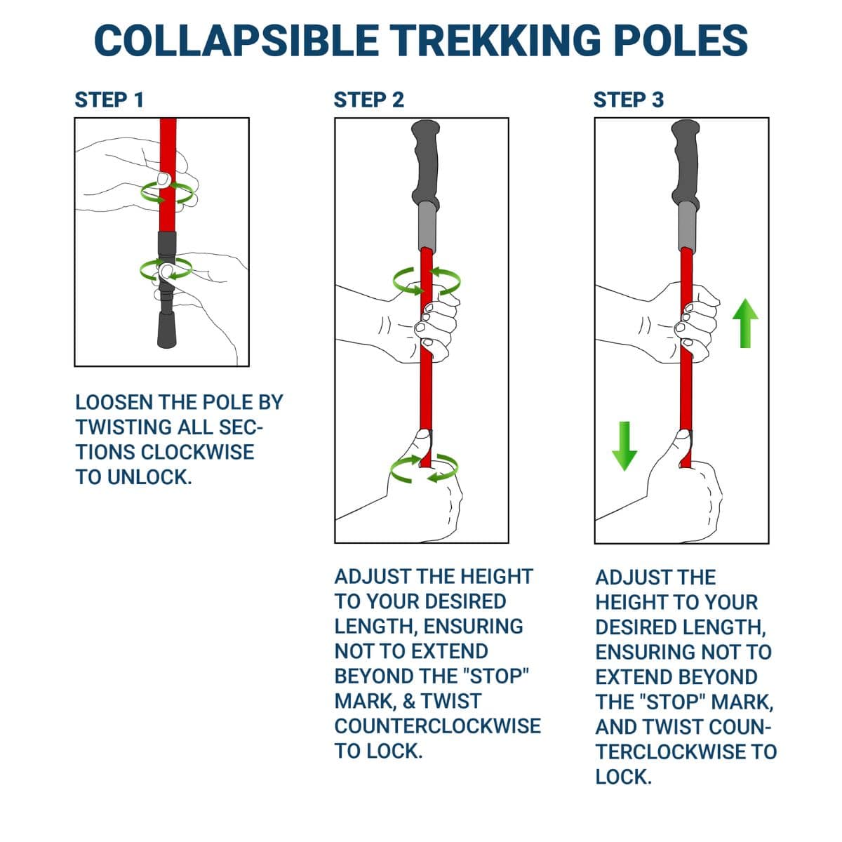 Kaza Collapsible Trekking Pole - Explorer Series - OutdoorTravelGear.com