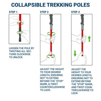 Kaza Collapsible Trekking Pole - Explorer Series - OutdoorTravelGear.com