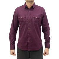 Corbett Cargo Full Sleeves Shirt - Explorer Series - Maroon - OutdoorTravelGear.com