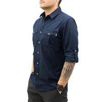 Corbett Cargo Full Sleeves Shirt - Explorer Series - Navy Blue