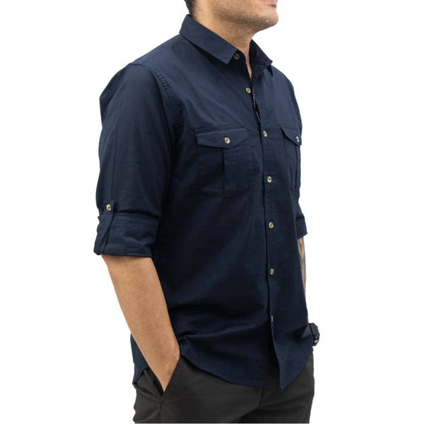 Corbett Cargo Full Sleeves Shirt - Explorer Series - Navy Blue