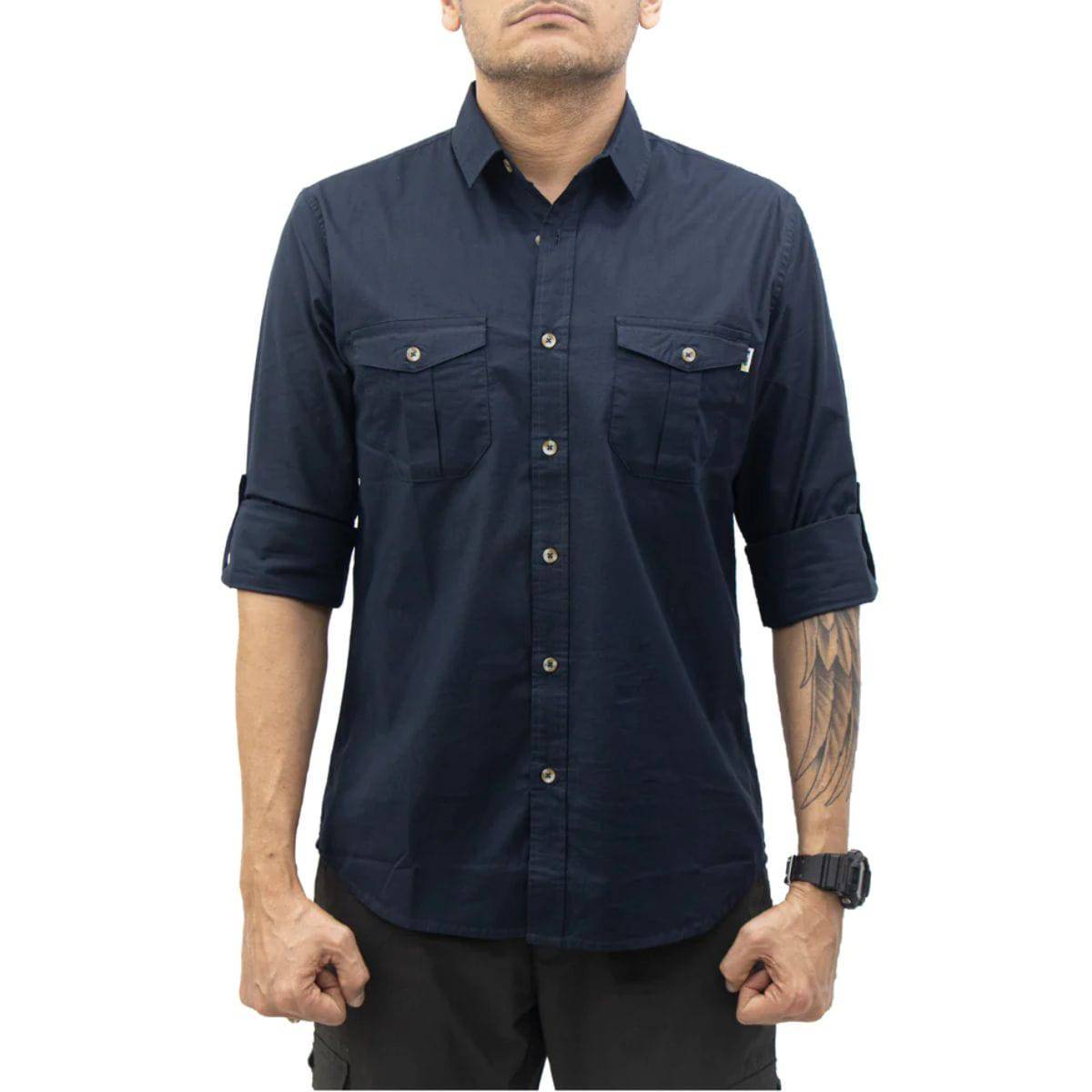 Corbett Cargo Full Sleeves Shirt - Explorer Series - Navy Blue