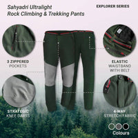 Sahyadri Ultralight Rock Climbing & Trekking Pants - Explorer Series - OutdoorTravelGear.com