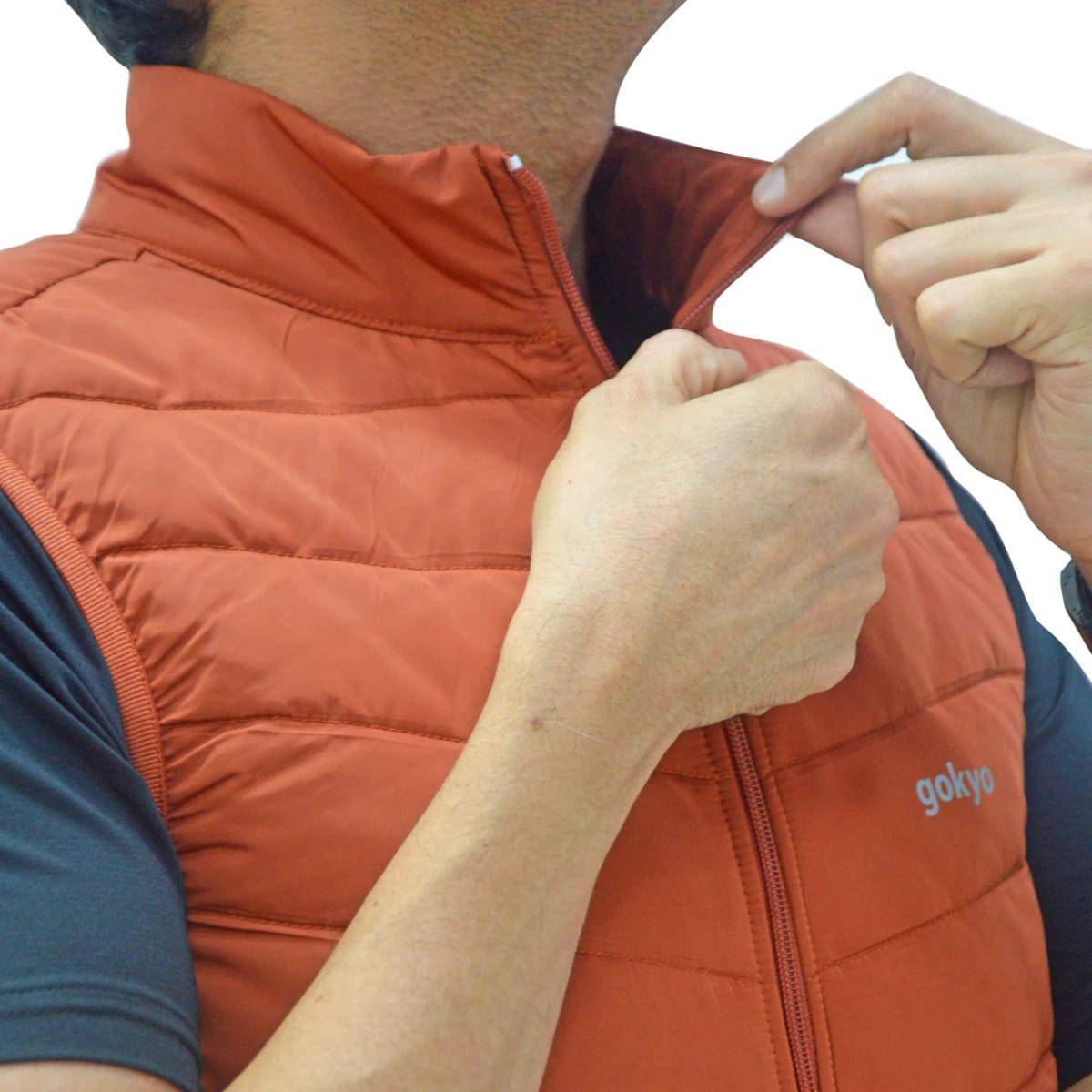 K2 Down Vest Jacket - Sherpa Series - Rust - OutdoorTravelGear.com