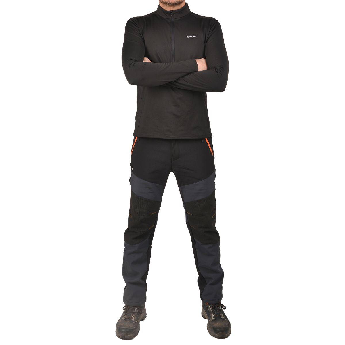 K2 Base Layer Thermal Top - Sherpa Series - Black - OutdoorTravelGear.com