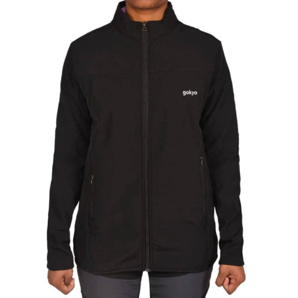 Women's Kaza Soft Shell Insulated Fleece Jacket - Alpine Series - Black - OutdoorTravelGear.com