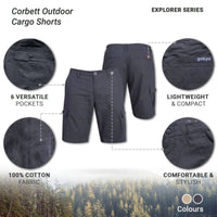 Corbett Cargo Shorts - Explorer Series - Dark Grey - OutdoorTravelGear.com