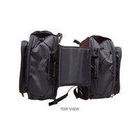 Mustang 50L Saddle Bag with Rain Cover - Black - OutdoorTravelGear.com