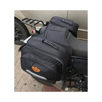 Mustang 50L Saddle Bag with Rain Cover - Black - OutdoorTravelGear.com