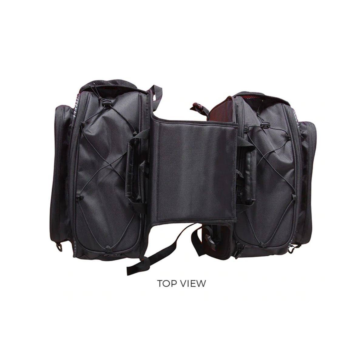 Mustang 50L Saddlebags with Rain Covers & Dry Bags - Black - OutdoorTravelGear.com