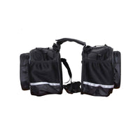 Mustang 50L Saddlebags with Rain Covers & Dry Bags - Black - OutdoorTravelGear.com