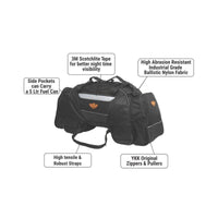 Rhino 70L Tail Bag with Rain Cover and Dry Bag - Black - OutdoorTravelGear.com