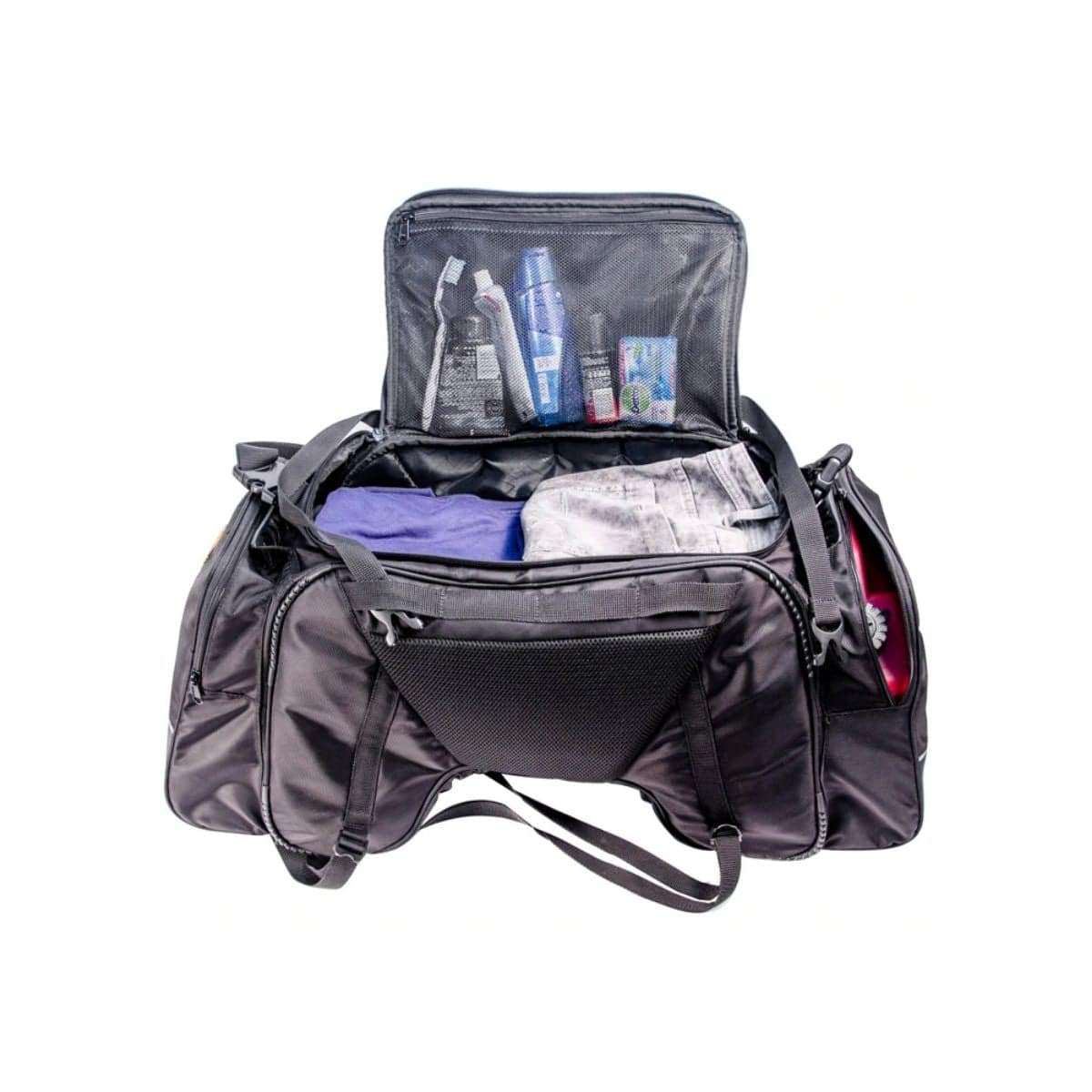 Rhino 70L Tail Bag with Rain Cover and Dry Bag - Black - OutdoorTravelGear.com