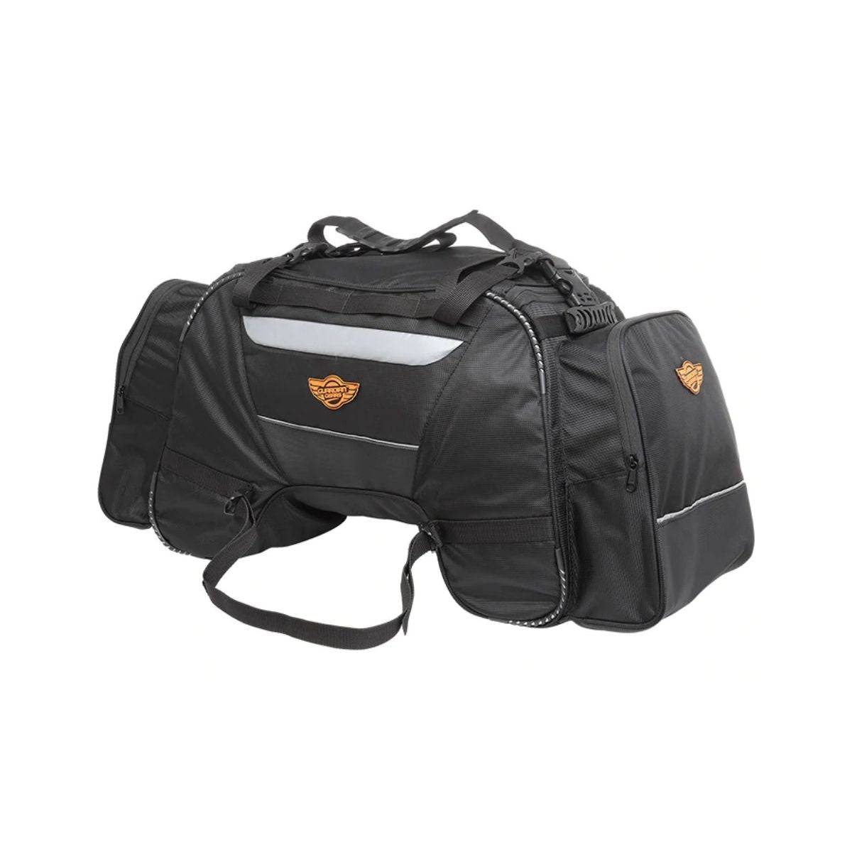 Rhino 70L Tail Bag with Rain Cover - Black - OutdoorTravelGear.com