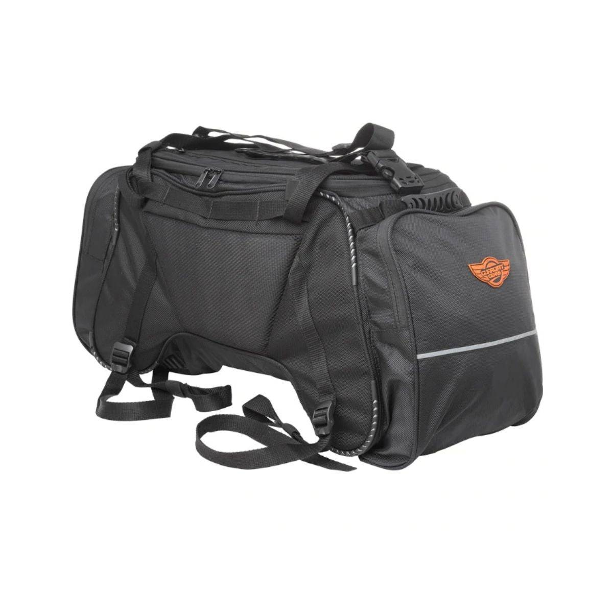 Rhino Mini 50L Tail Bag with Rain Cover and Dry Bag - Black - OutdoorTravelGear.com