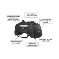 Rhino Mini 50L Tail Bag with Rain Cover - Black - OutdoorTravelGear.com