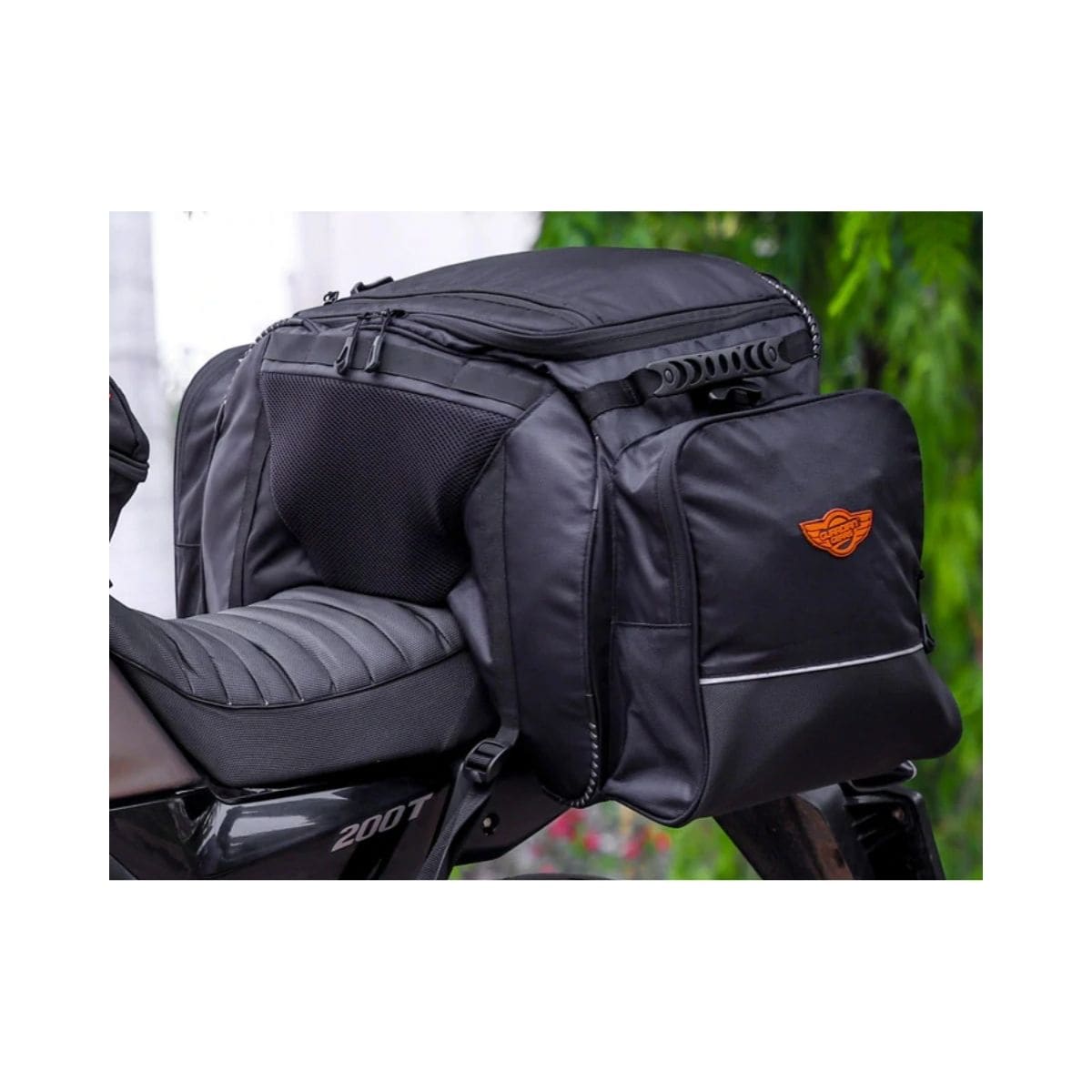 Rhino Mini 50L Tail Bag with Rain Cover - Black - OutdoorTravelGear.com