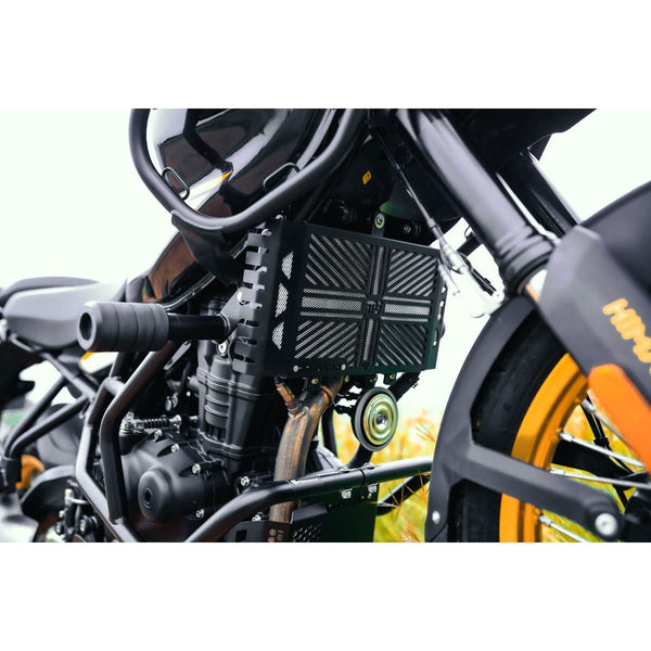 Royal Enfield Himalayan 450 Radiator Guard - Silver - OutdoorTravelGear.com