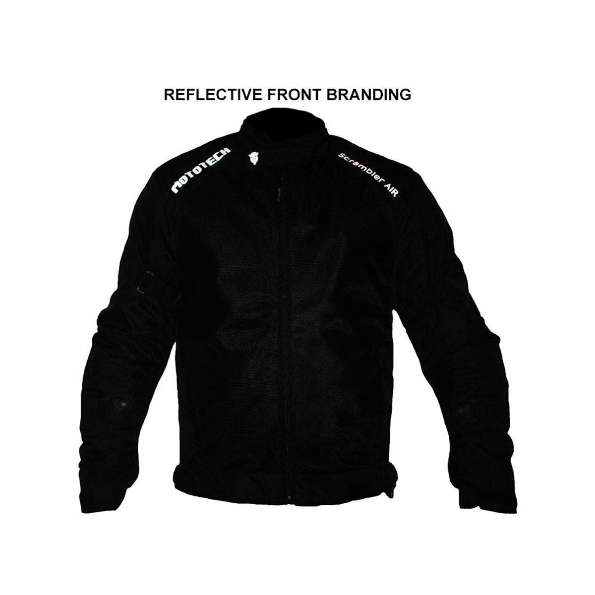 Scrambler Air Motorcycle Riding Jacket v2 - Black - Level 2 - OutdoorTravelGear.com