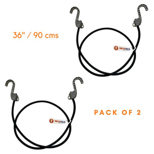 Grappler Bungee Tie-Down - 36 inches - Black - 8mm - Pack of 2 - OutdoorTravelGear.com