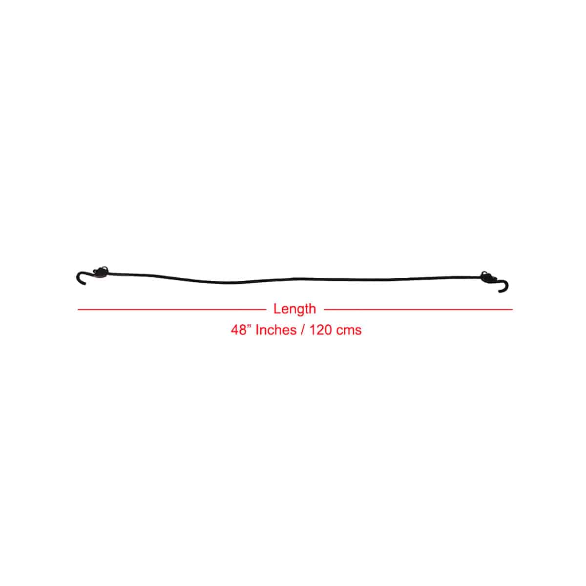 Grappler Bungee Tie-Down - 48"/120cms - Black - 8mm - Pack of 2 - OutdoorTravelGear.com