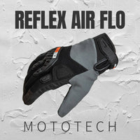 Reflex Air Flo Dual-Sport Motorcycle Riding Gloves - Grey - OutdoorTravelGear.com