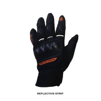 Urbane - Short Carbon Motorcycle Riding Gloves - Orange - OutdoorTravelGear.com