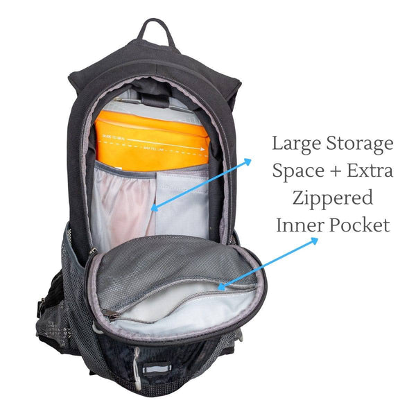 Hydration Reservoir Water Bladder - 2L + Stealth Hydration Backpack with Rain Cover - 8L Combo