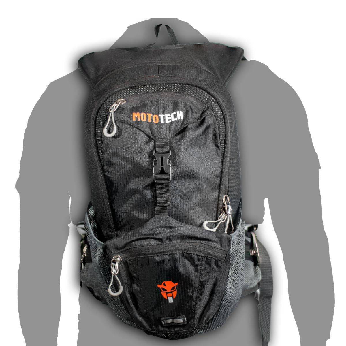 Stealth Hydration Backpack with Rain Cover - 8 Litres - Black - OutdoorTravelGear.com