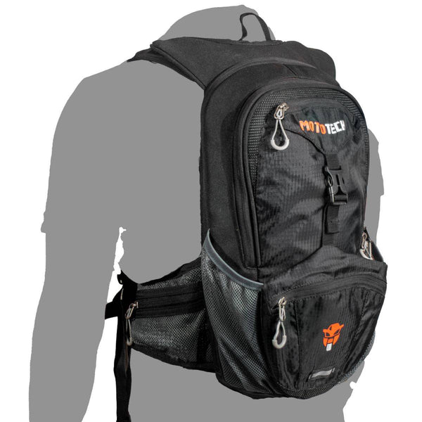 Stealth Hydration Backpack with Rain Cover - 8 Litres - Black - OutdoorTravelGear.com