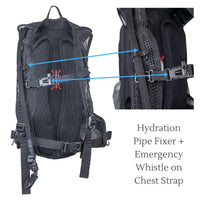 Stealth Hydration Backpack with Rain Cover - 8 Litres - Black - OutdoorTravelGear.com