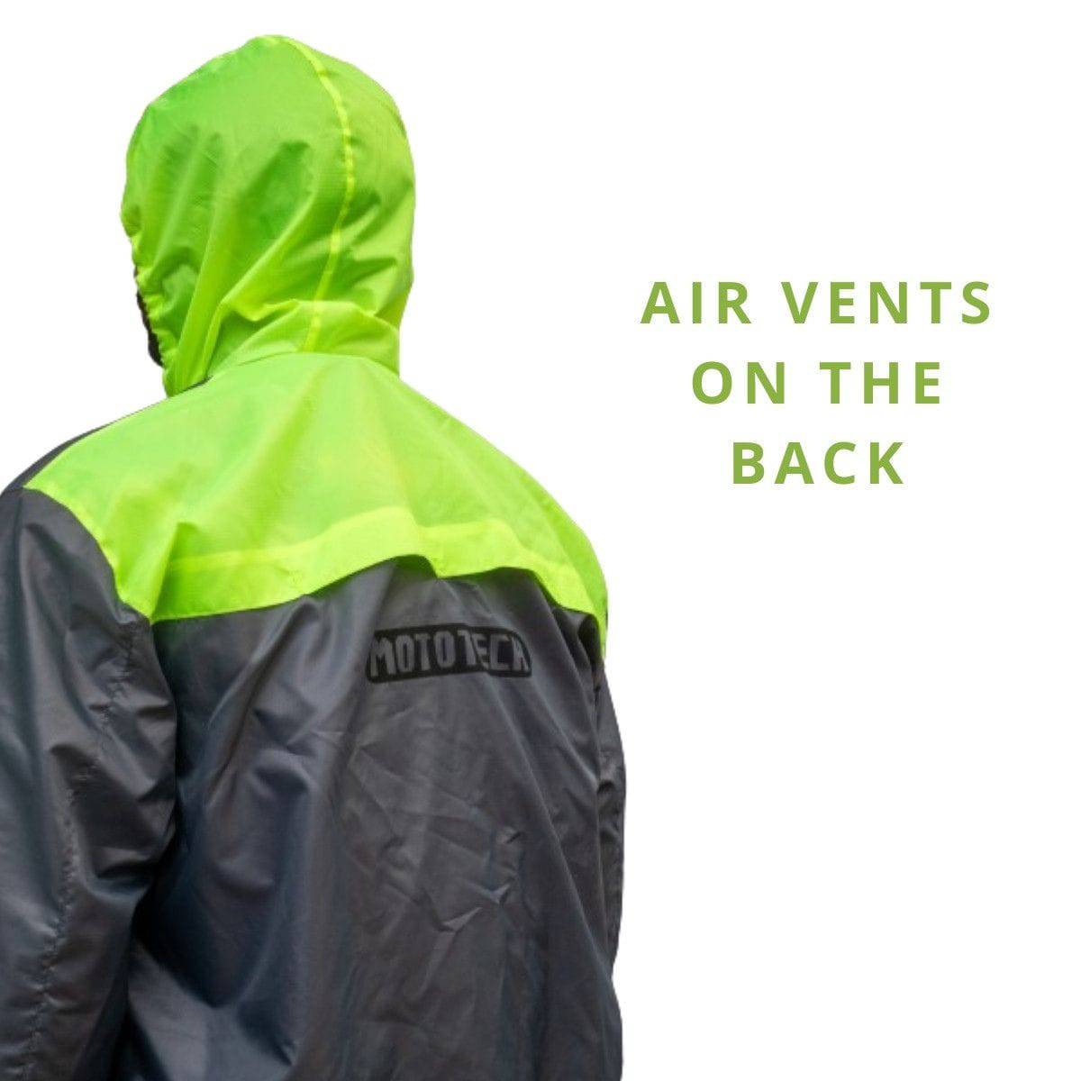 StormShield Air Ultralight Waterproof Rain Overjacket - Grey+Green - OutdoorTravelGear.com