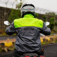 StormShield Air Ultralight Waterproof Rain Overjacket - Grey+Green - OutdoorTravelGear.com