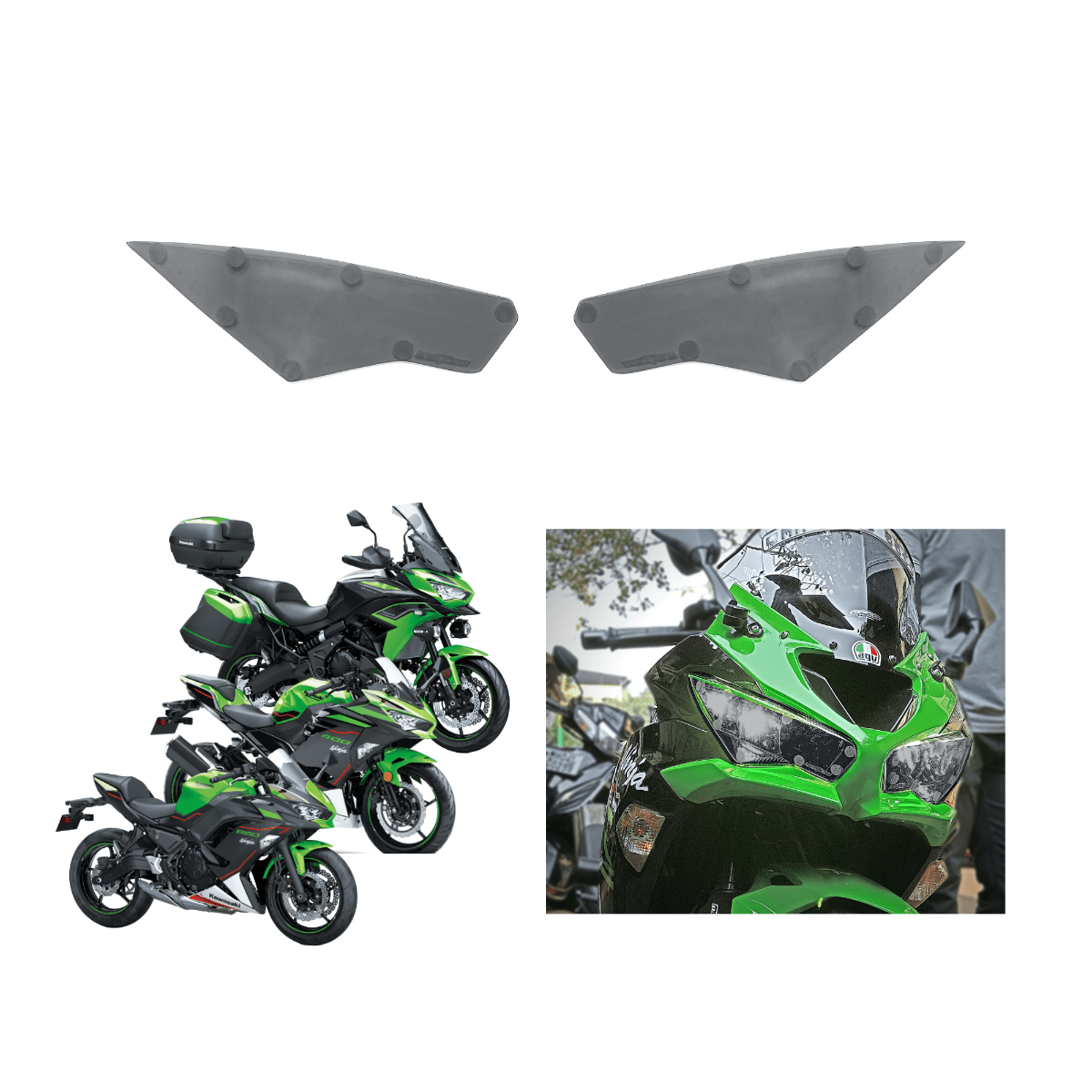 Headlight Screen Protector for Kawasaki Ninja 400/Ninja 650 (2022) / Versys 650(2022) - OutdoorTravelGear.com