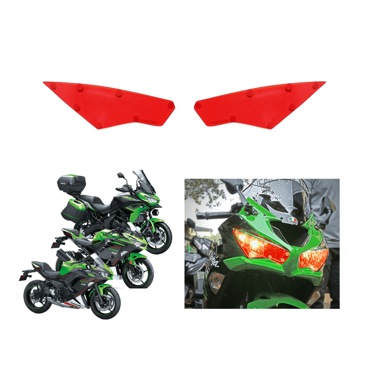 Headlight Screen Protector for Kawasaki Ninja 400/Ninja 650 (2022) / Versys 650(2022) - OutdoorTravelGear.com