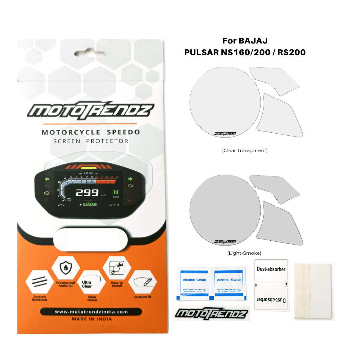 Speedo Screen Protector for Bajaj Pulsar NS125/160/200/RS200 - OutdoorTravelGear.com