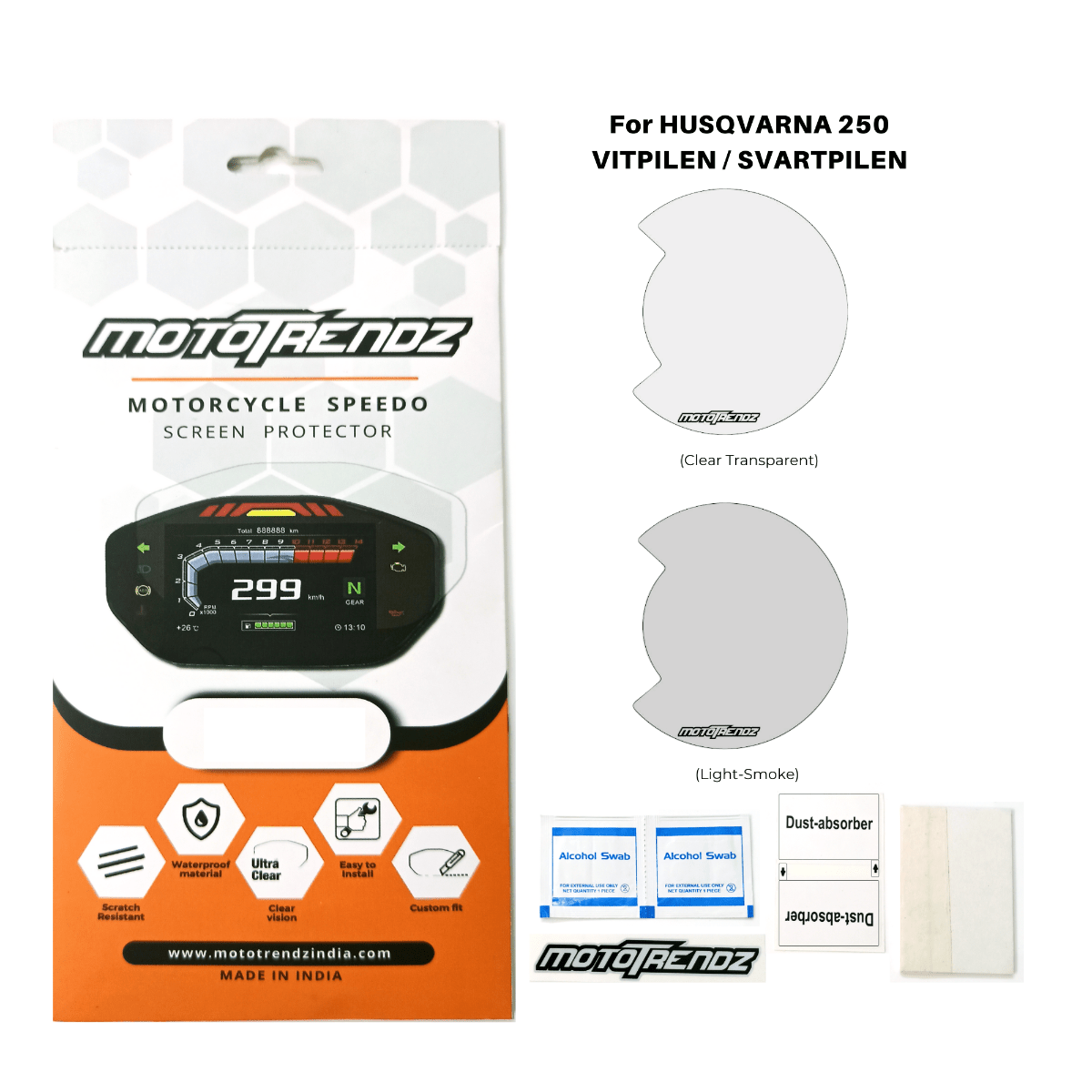 Speedo Screen Protector for Husqvarna 250 Vitpilen/Svartpilen - OutdoorTravelGear.com