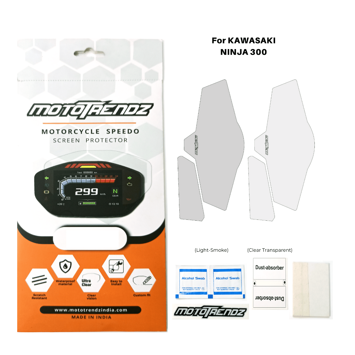 Speedo Screen Protector for Kawasaki Ninja 300 - OutdoorTravelGear.com