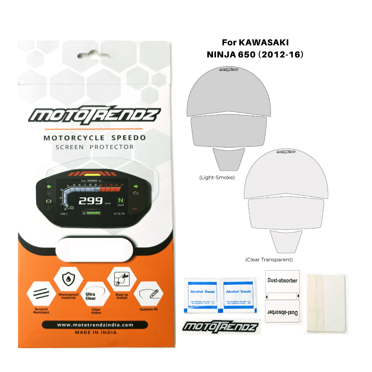 Speedo Screen Protector for Kawasaki Ninja 650 (2012-2016 Model) - OutdoorTravelGear.com