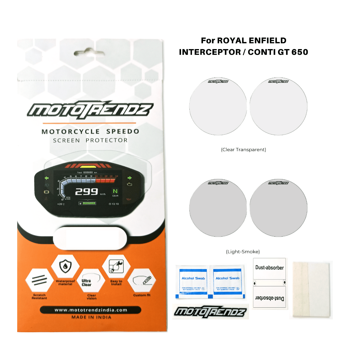 Speedo Screen Protector for Royal Enfield Interceptor 650/Continental-GT 650 - OutdoorTravelGear.com