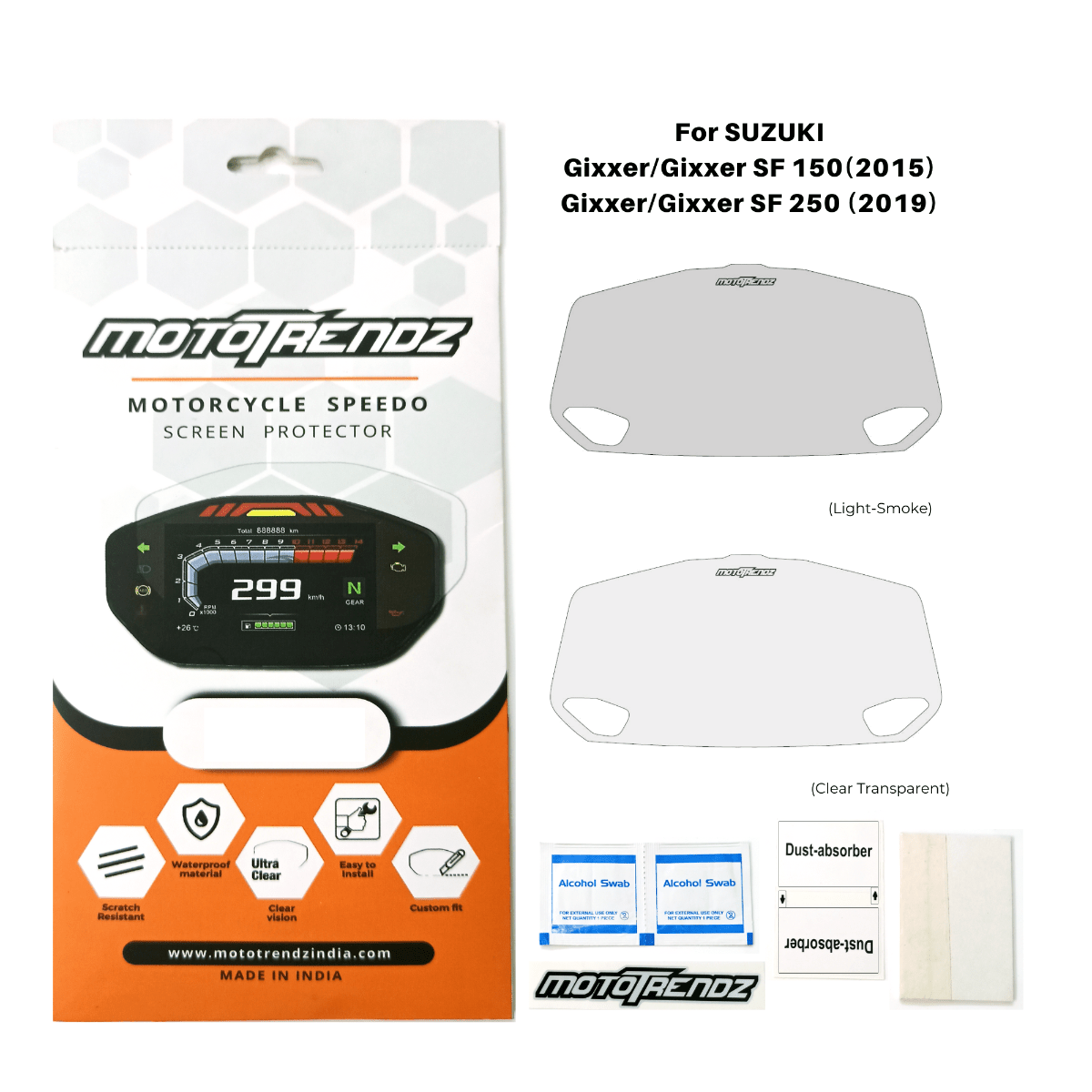 Speedo Screen Protector for Suzuki Gixxer/SF150 (2015 Model)/Gixxer/SF250 (2019 Model) - OutdoorTravelGear.com