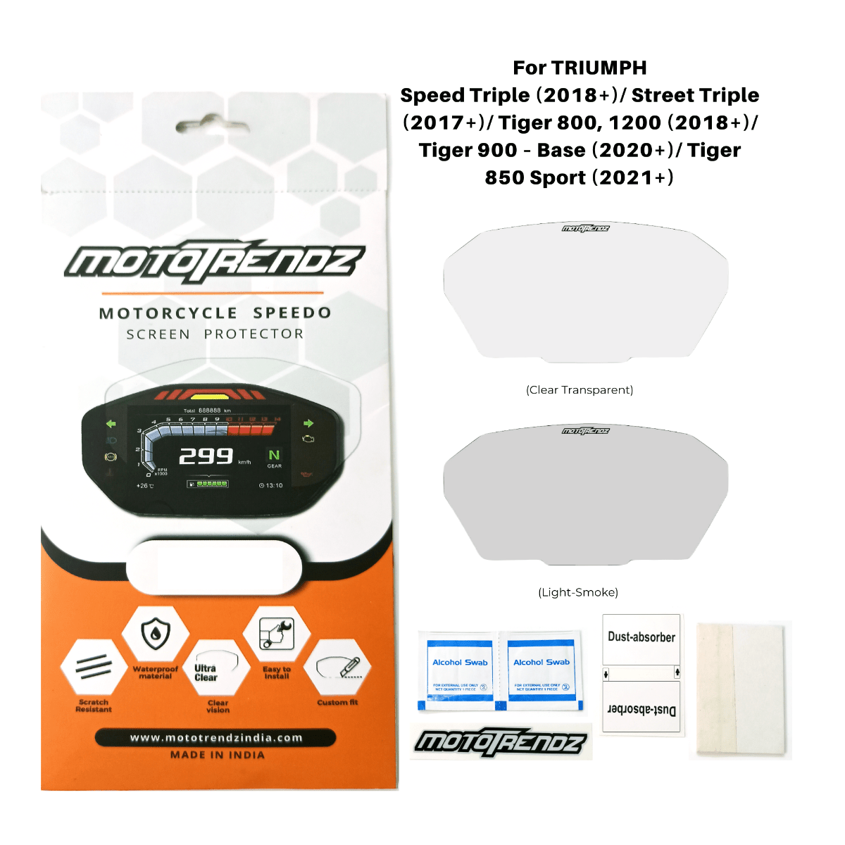 Speedo Screen Protector for Triumph Speed Triple (2018 Model Onwards) /Street Triple (2017 Model Onwards)/Tiger 800 - OutdoorTravelGear.com