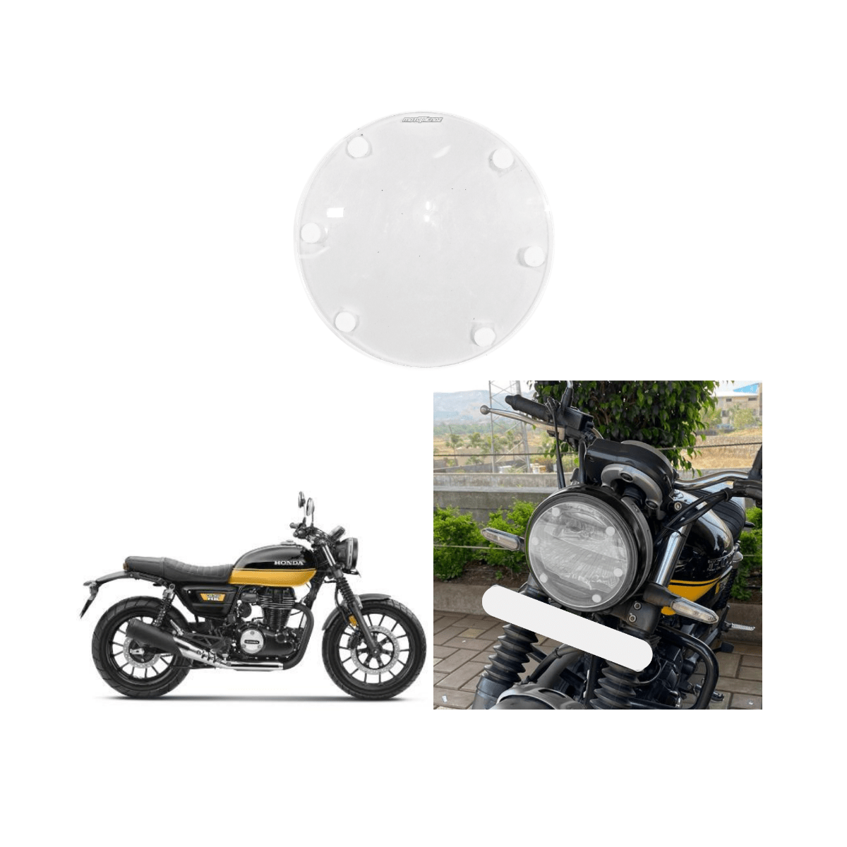 Headlight Screen Protector for Honda H'ness/RS CB350 - OutdoorTravelGear.com