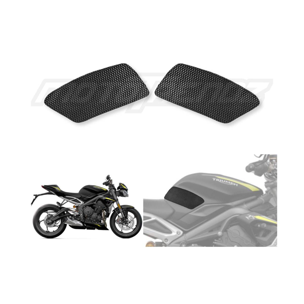 Traction Pads for Triumph Street Triple/Daytona 675/675R/765R/RS - OutdoorTravelGear.com