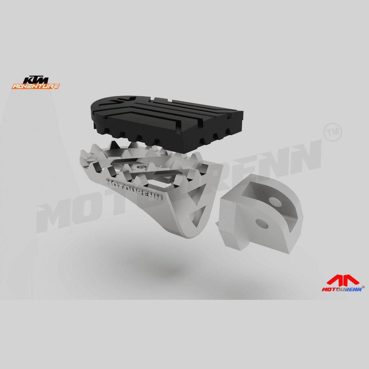 KTM Adventure 390 / 250 Adventurist Premium Adjustable Foot Pegs - OutdoorTravelGear.com